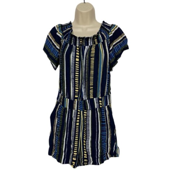 LOFT Outlet A Line Dress Small Empire Waist Striped - Picture 1 of 6